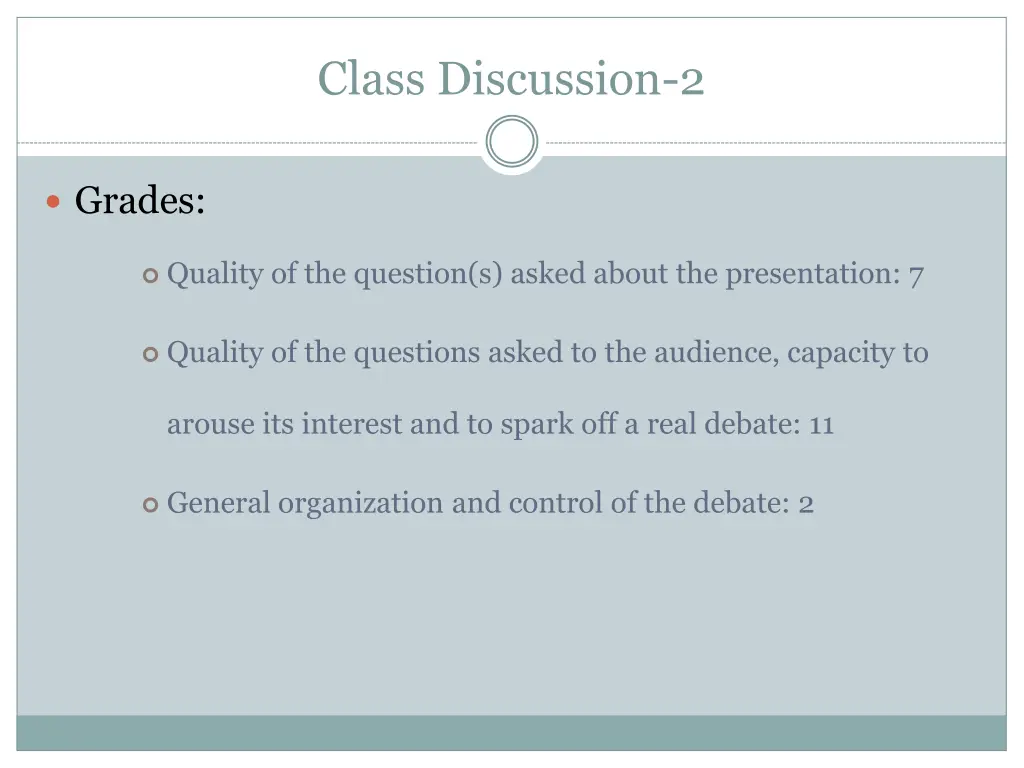 class discussion 2