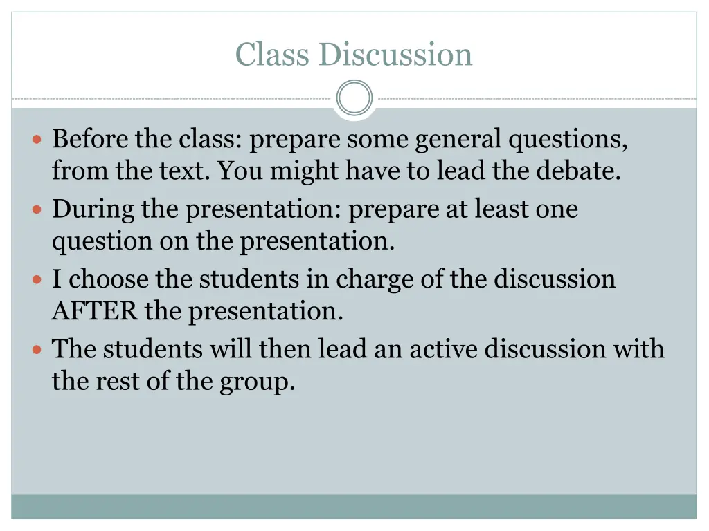 class discussion
