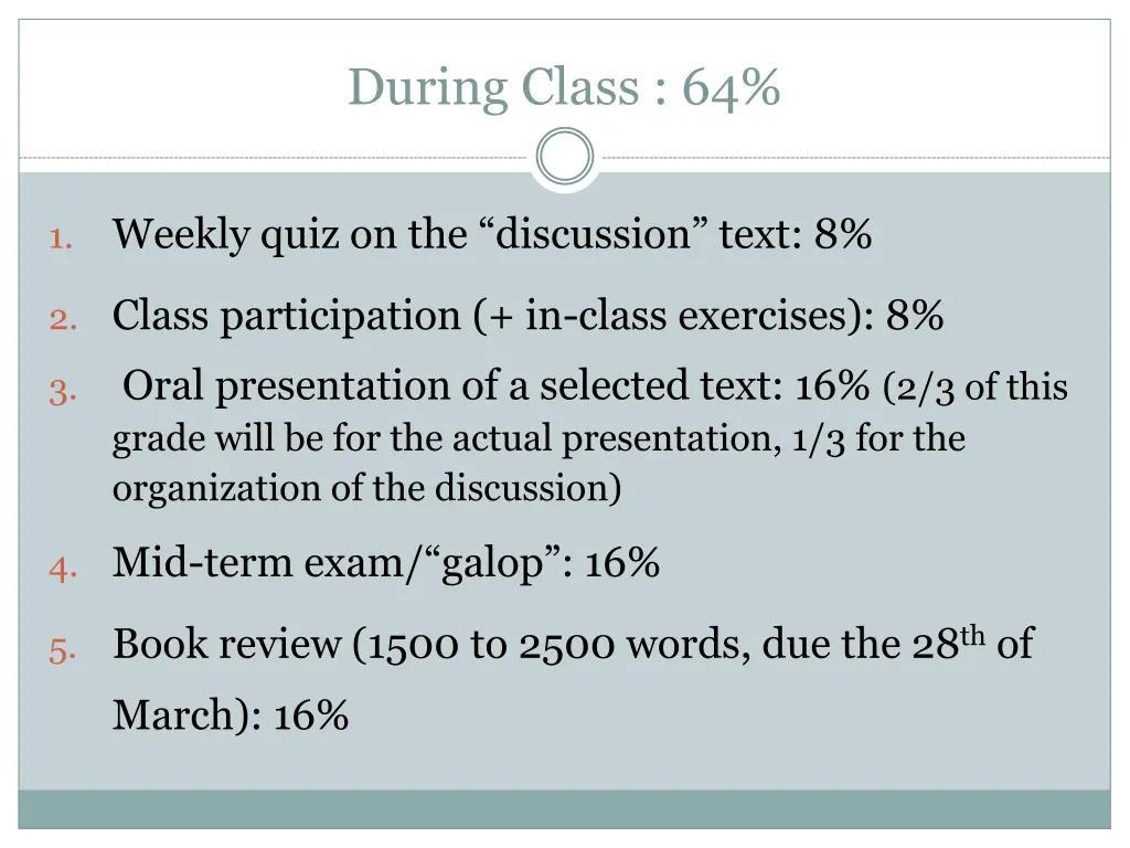 during class 64