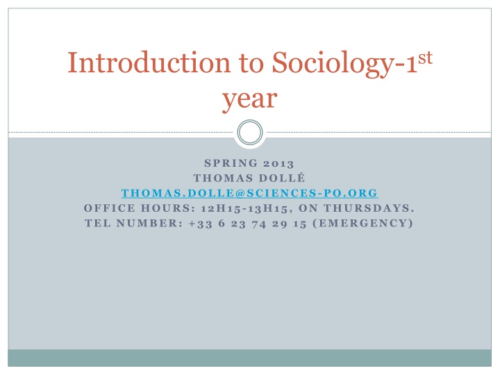 introduction to sociology 1 st year