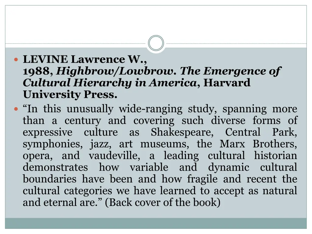 levine lawrence w 1988 highbrow lowbrow 1