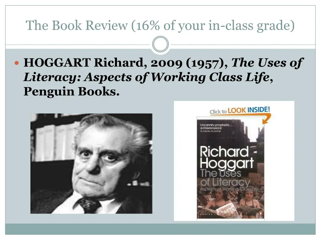 the book review 16 of your in class grade