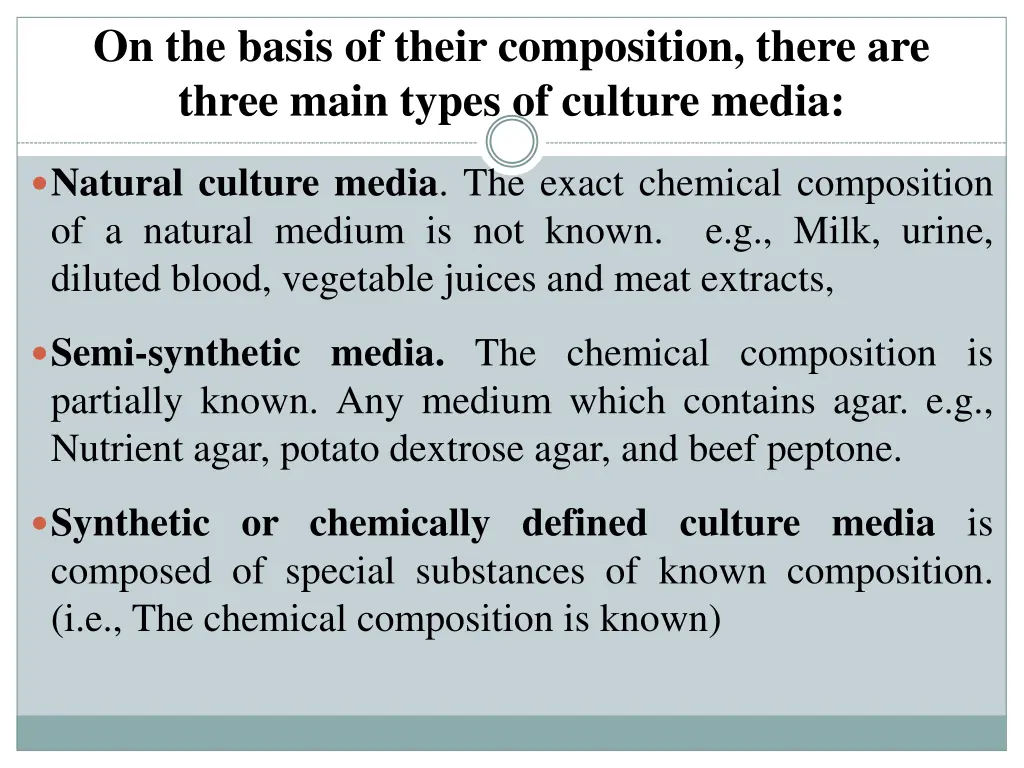 on the basis of their composition there are three