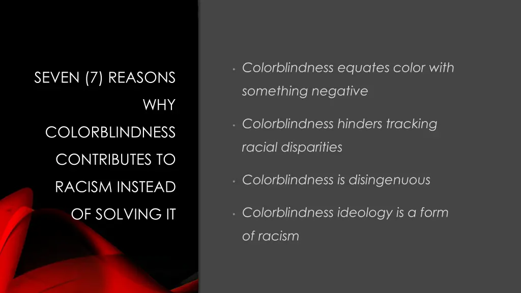 colorblindness equates color with