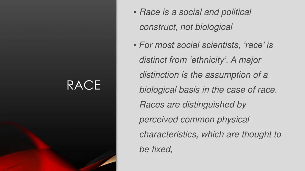 race is a social and political