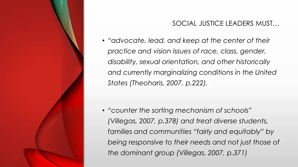 social justice leaders must