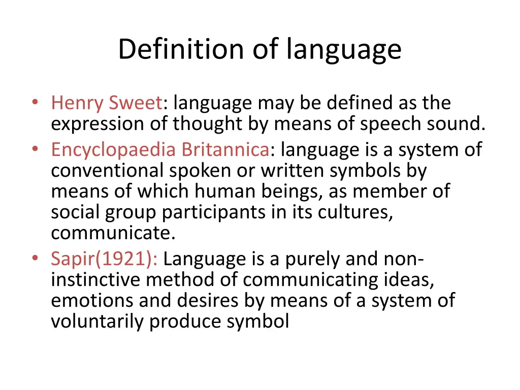 definition of language