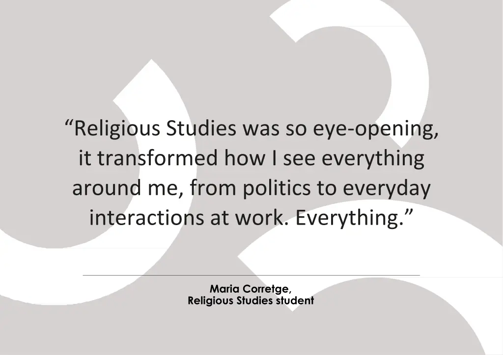 religious studies was so eye opening