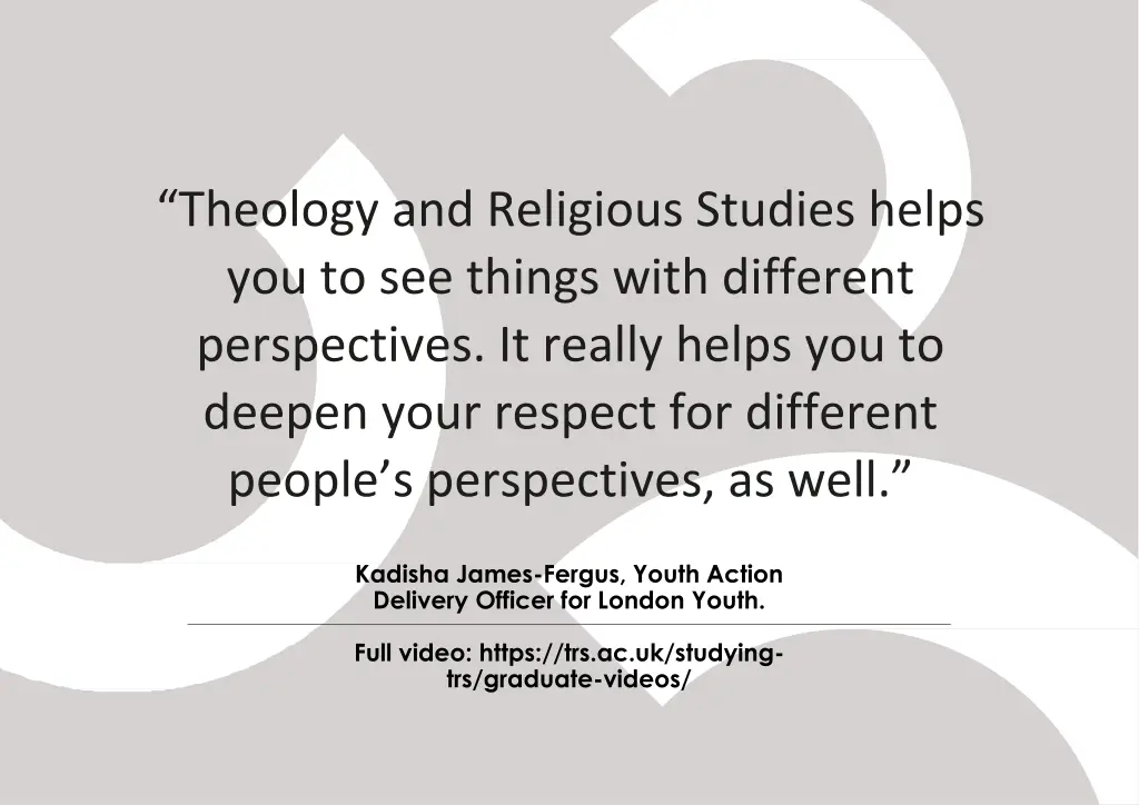 theology and religious studies helps