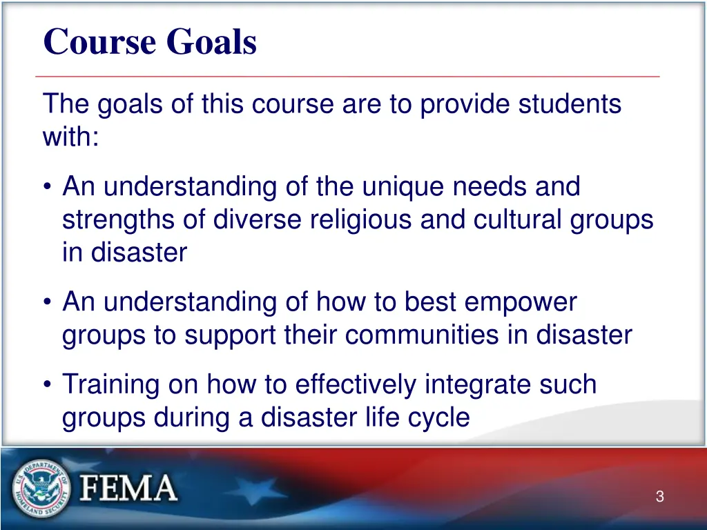 course goals