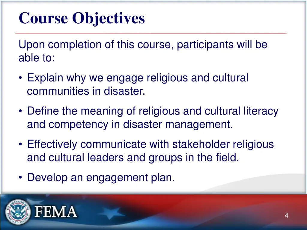 course objectives