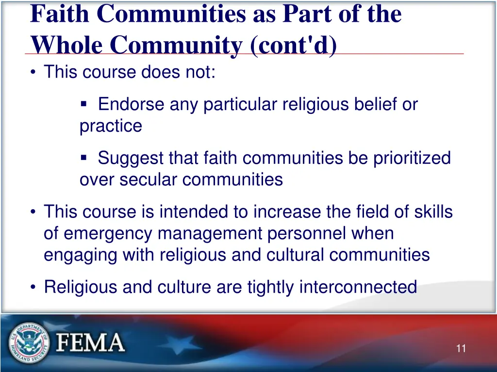 faith communities as part of the whole community 1
