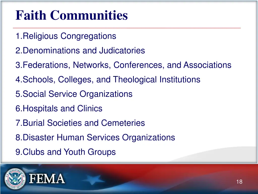 faith communities