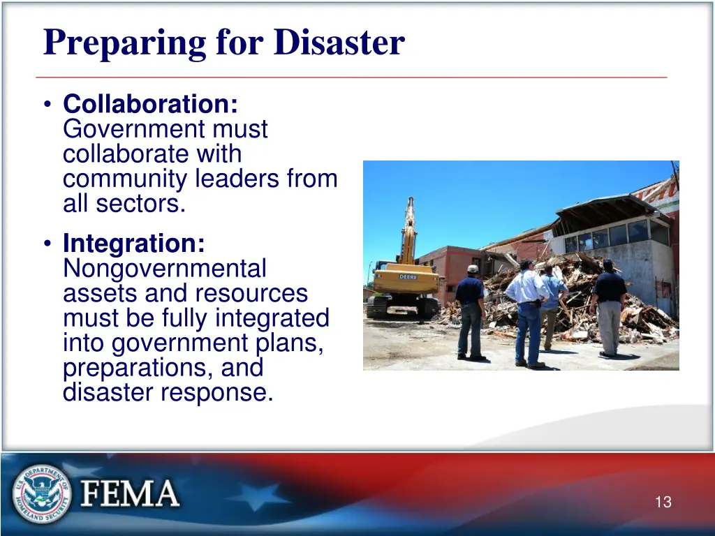 preparing for disaster