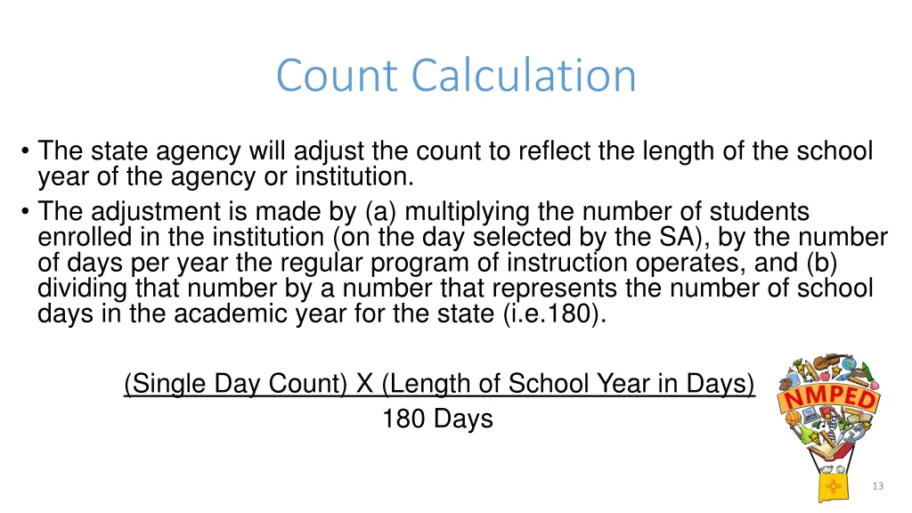 count calculation
