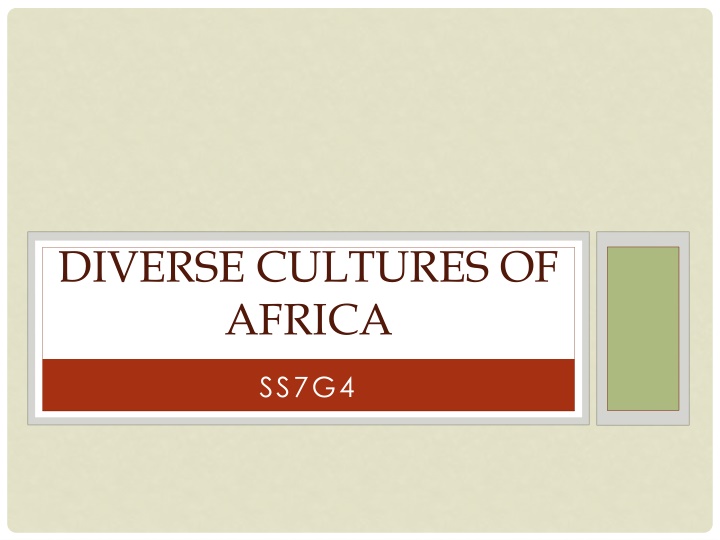 diverse cultures of africa