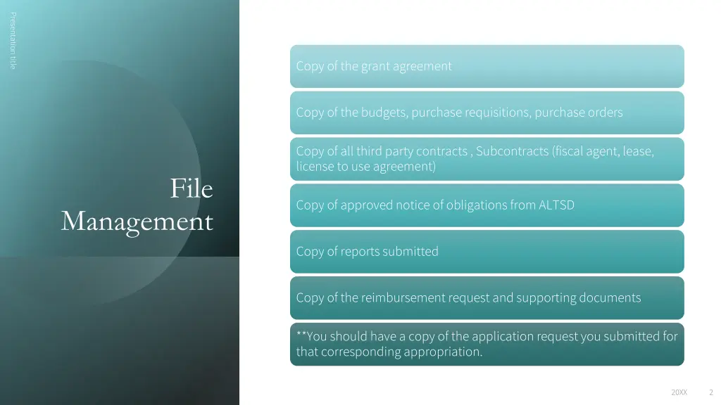presentation title