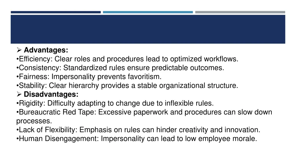 advantages efficiency clear roles and procedures