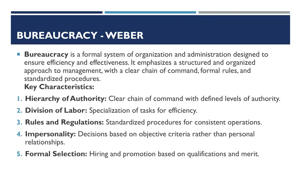 bureaucracy weber