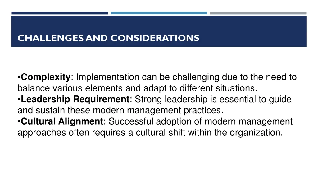 challenges and considerations
