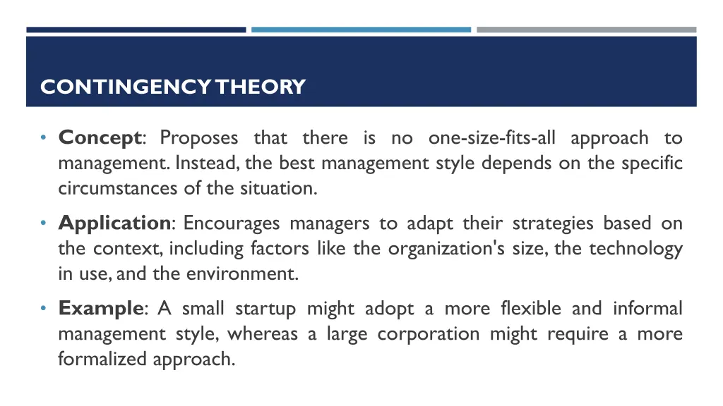 contingency theory
