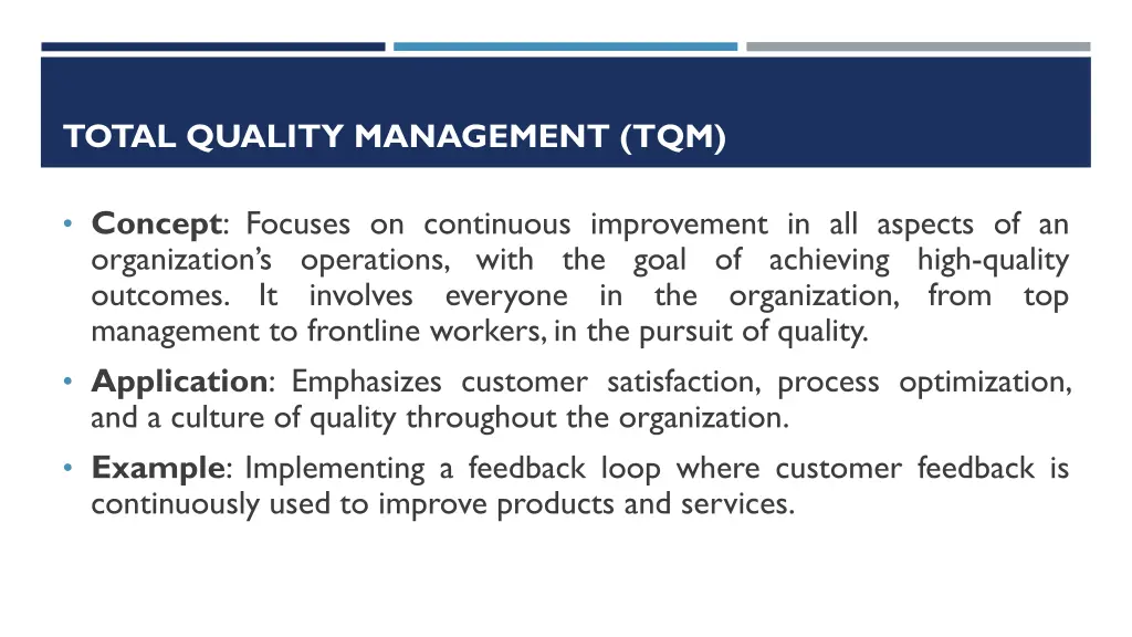 total quality management tqm