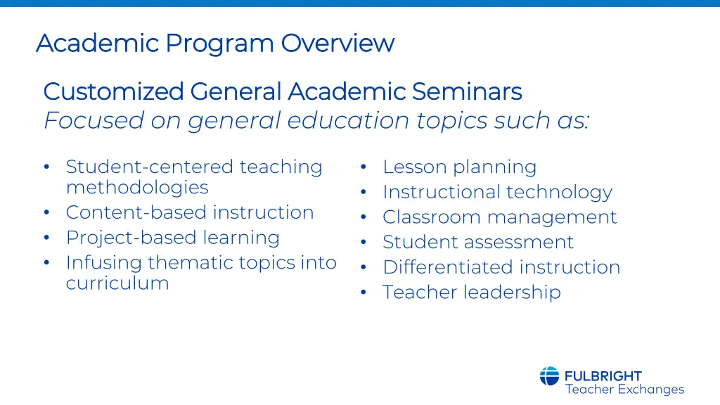 academic program overview academic program