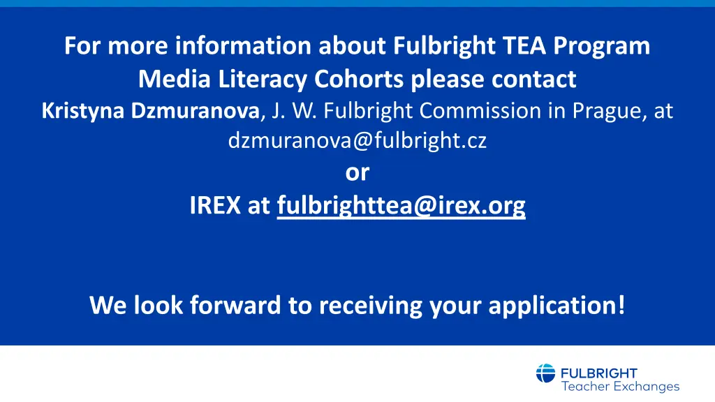 for more information about fulbright tea program
