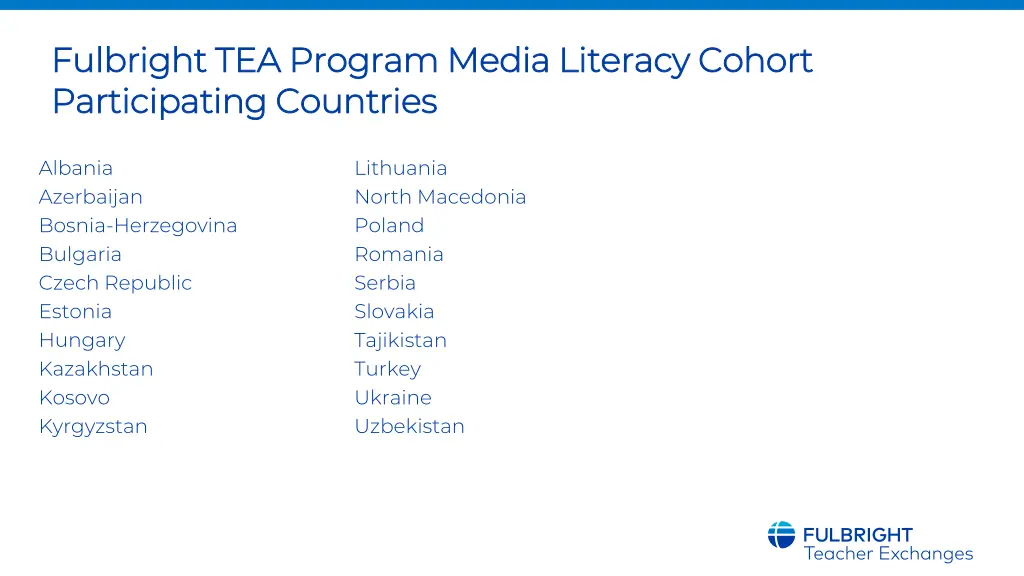 fulbright tea program media literacy cohort 1