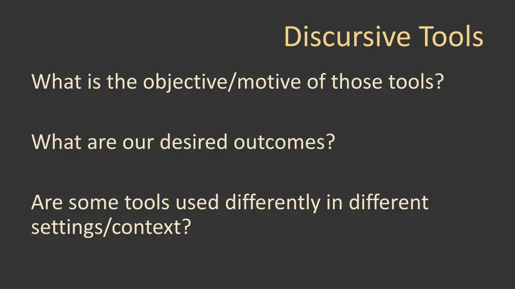 discursive tools 1