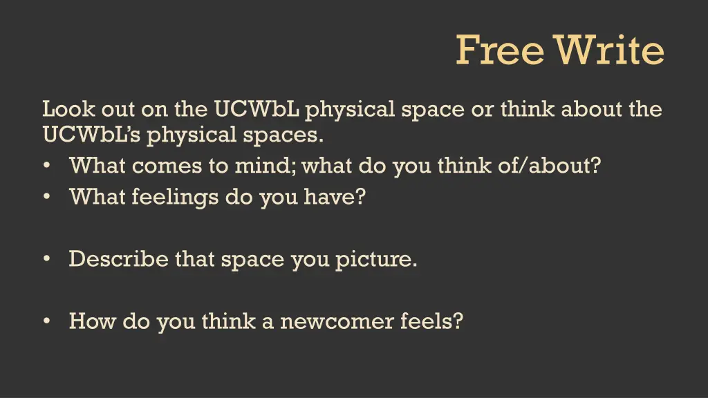 free write