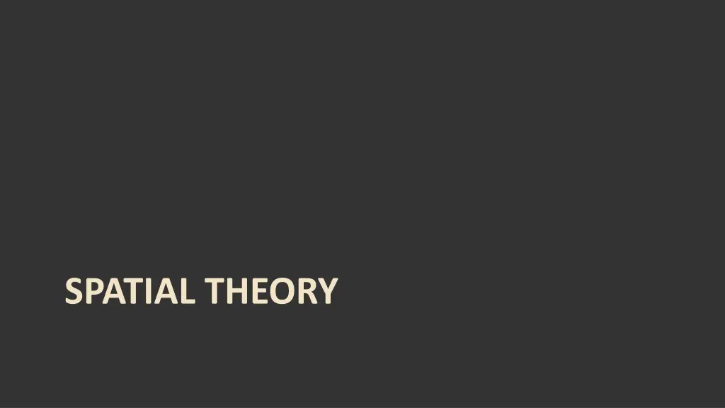 spatial theory