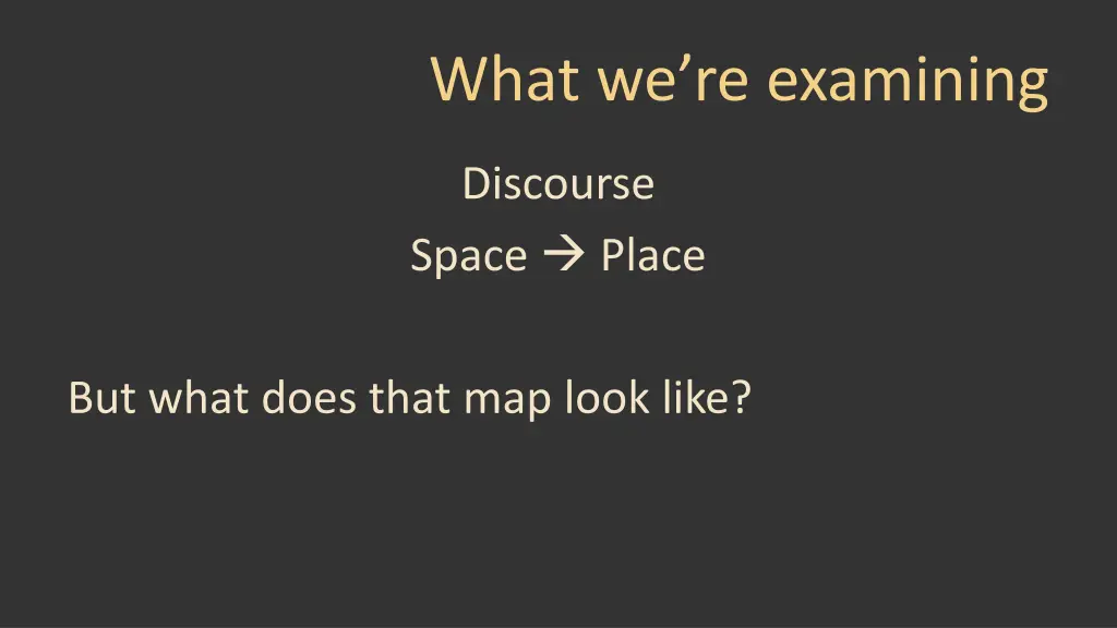 what we re examining