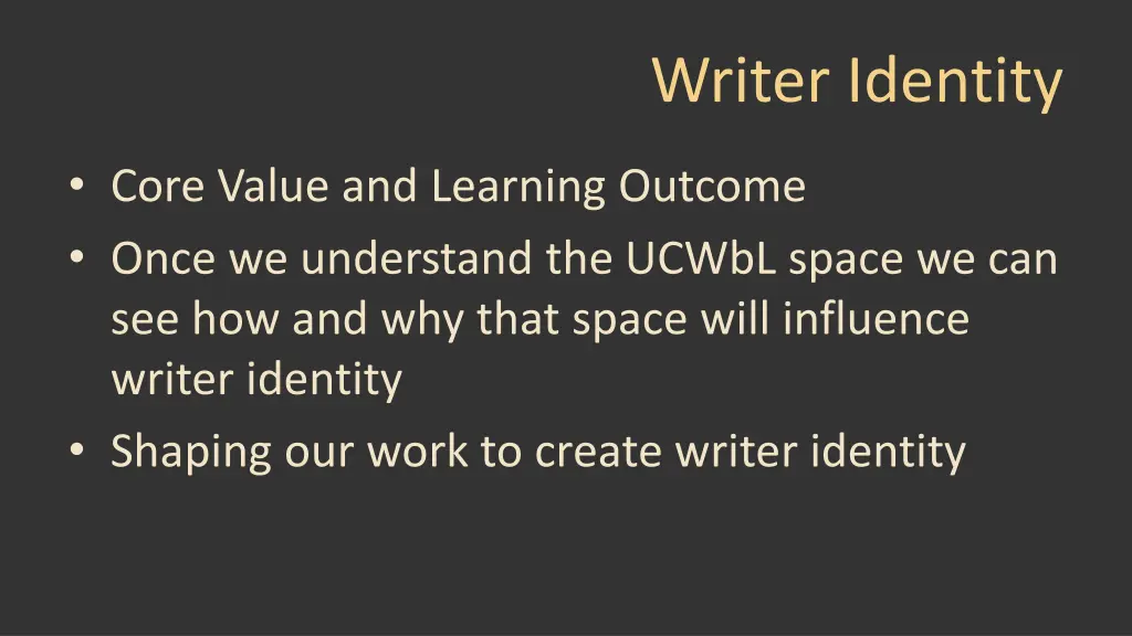 writer identity