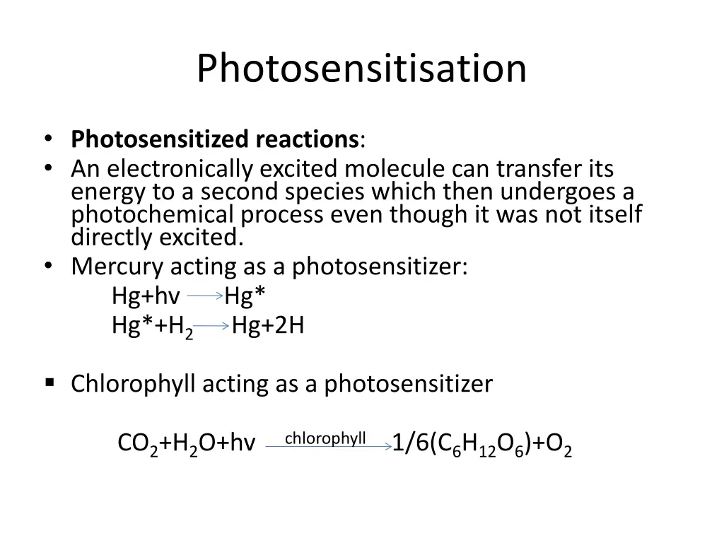 photosensitisation