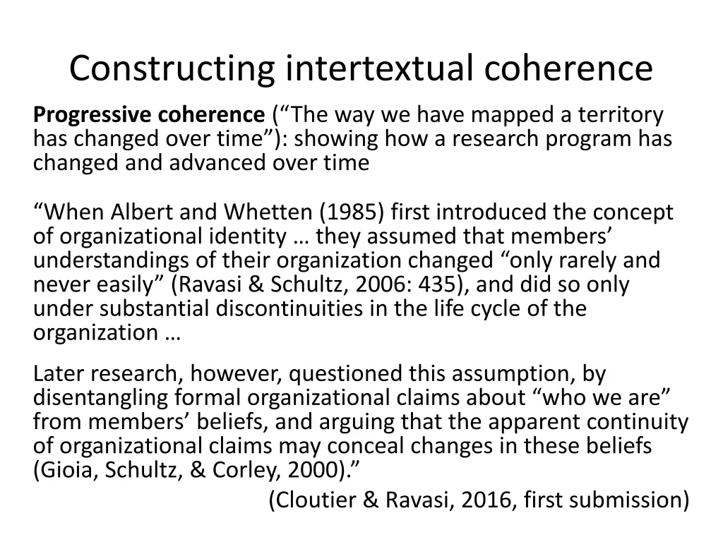 constructing intertextual coherence 2