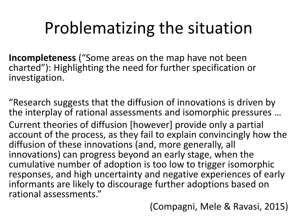 problematizing the situation 1