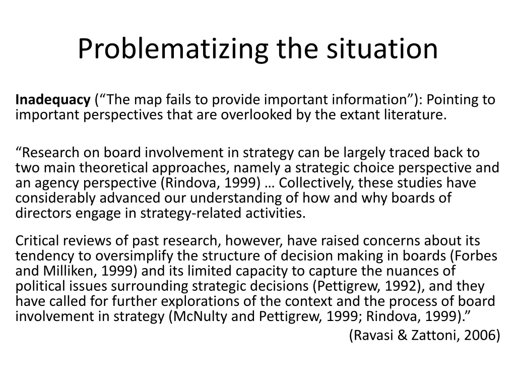 problematizing the situation 2