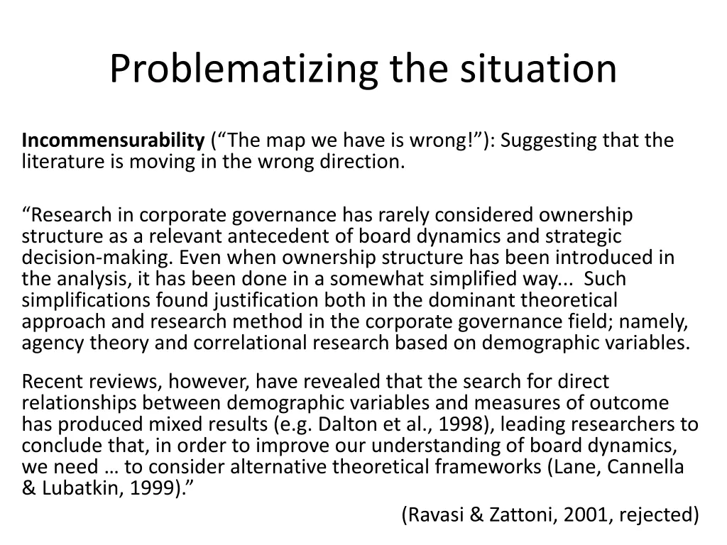 problematizing the situation 3