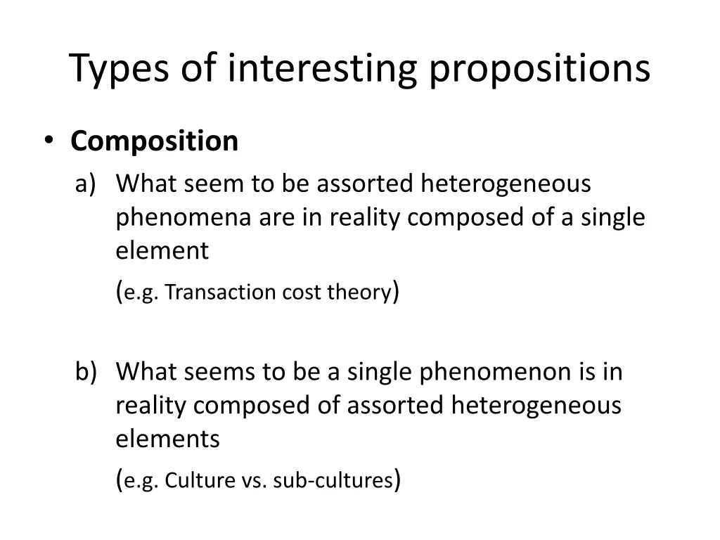 types of interesting propositions 1