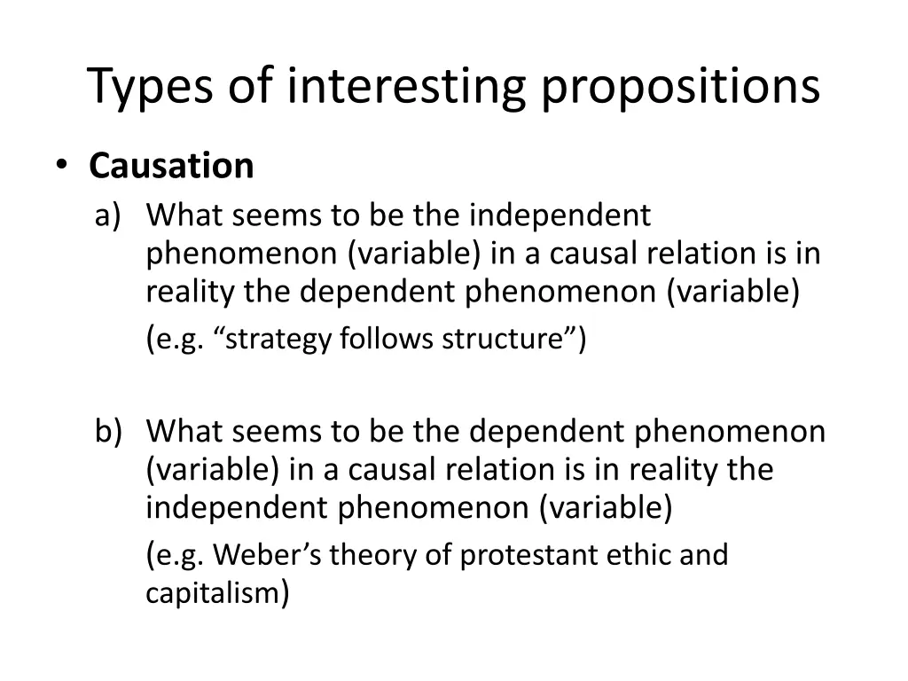 types of interesting propositions 11