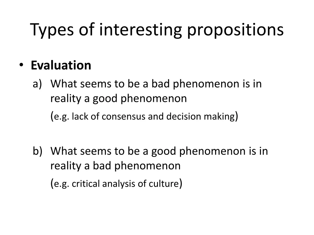 types of interesting propositions 6