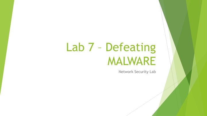 lab 7 defeating malware