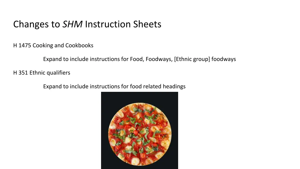 changes to shm instruction sheets