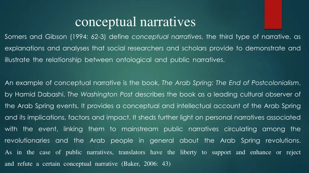 conceptual narratives