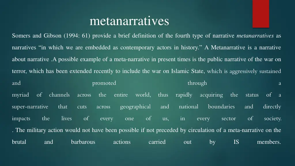 metanarratives