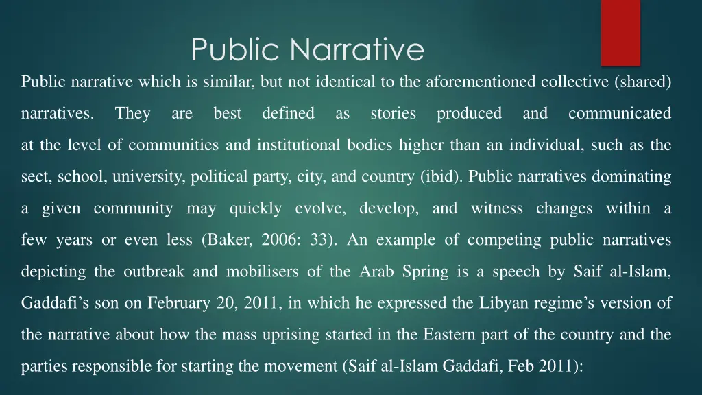 public narrative