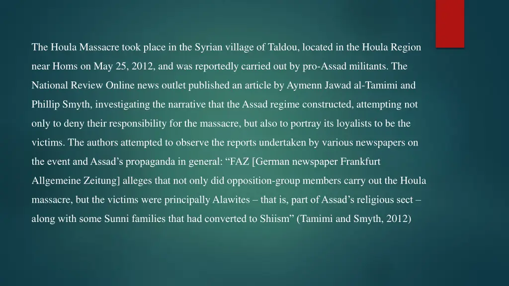 the houla massacre took place in the syrian