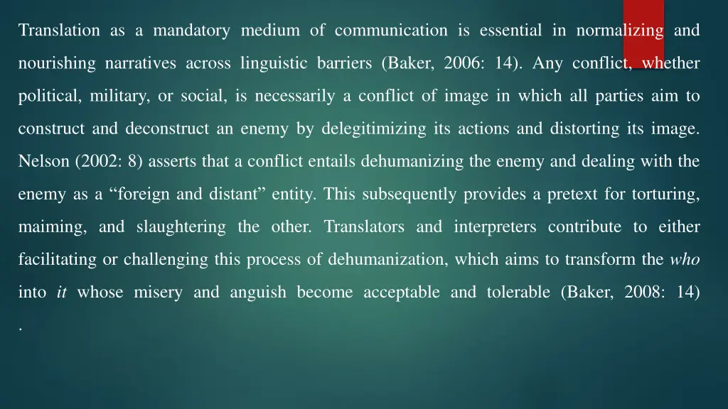 translation as a mandatory medium