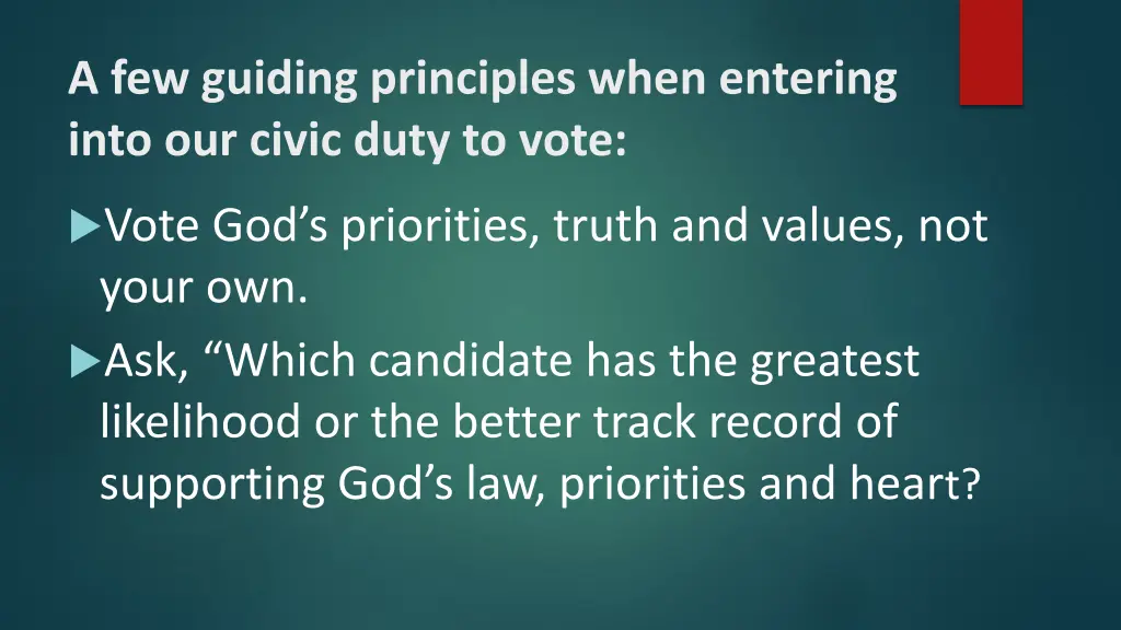 a few guiding principles when entering into 2